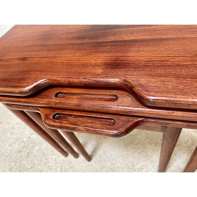 Vintage teak nesting tables by Kurt Østervig for Jason Møbler, Denmark 1960s