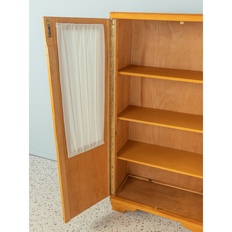 Vintage ashwood linen cabinet with two doors, Germany 1950