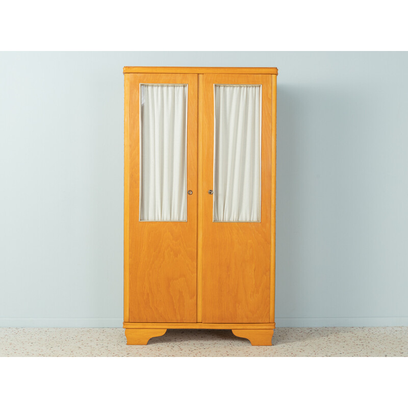 Vintage ashwood linen cabinet with two doors, Germany 1950
