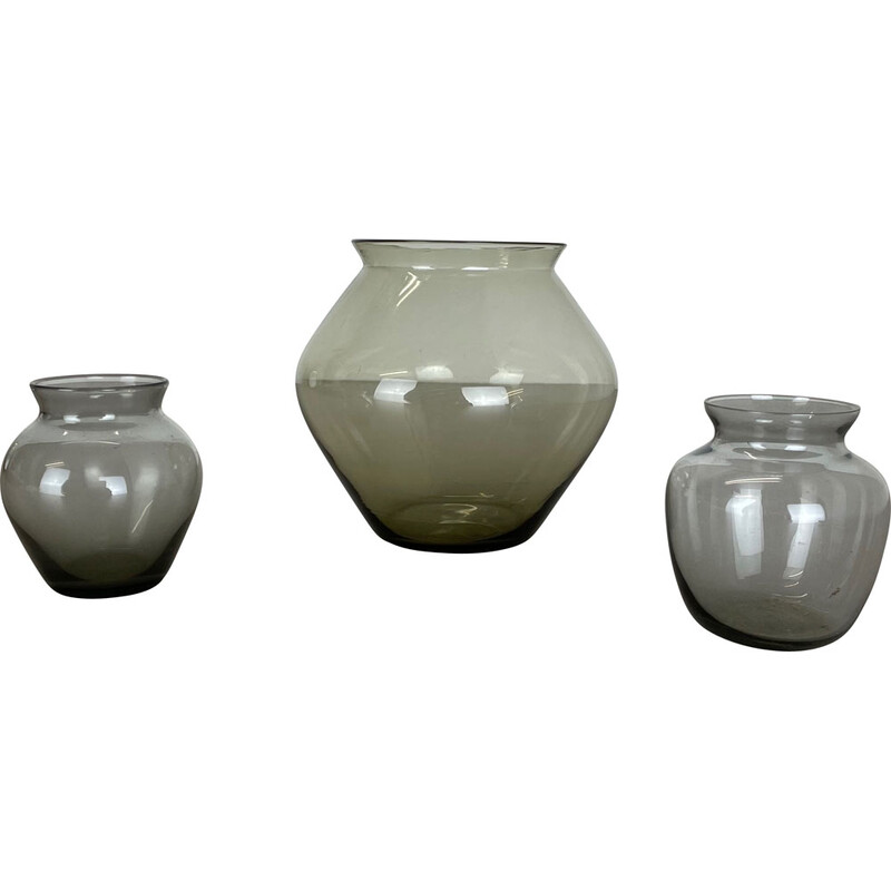 Set of 3 vintage turmaline vases by Wilhelm Wagenfeld for Wmf, Germany 1960s