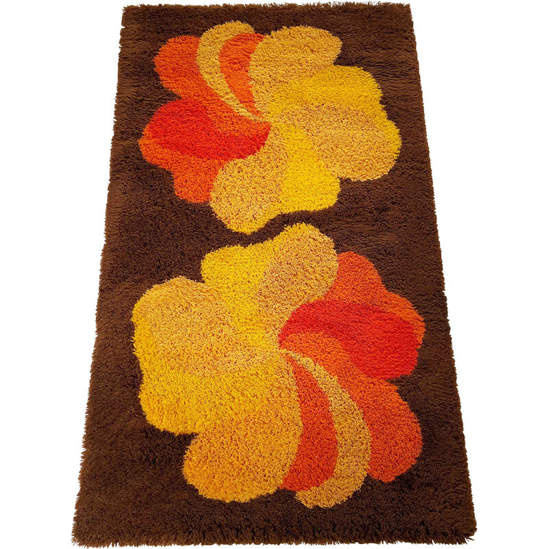tapis vintage à poils - laine