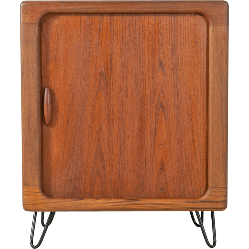 Vintage teak dresser with one sliding door by Dyrlund, Denmark 1960s