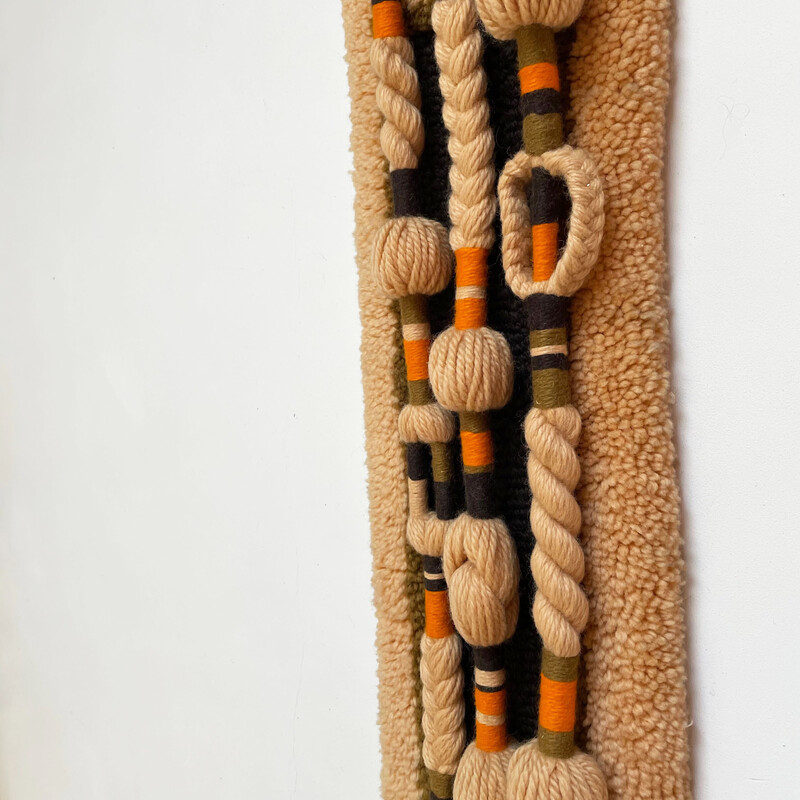 Tappeto da parete in lana vintage di Ewald Kröner per Schloss Hackhausen, Germania anni '70