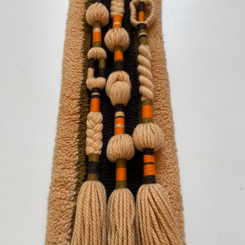 Vintage wool wall rug by Ewald Kröner for Schloss Hackhausen, Germany 1970s
