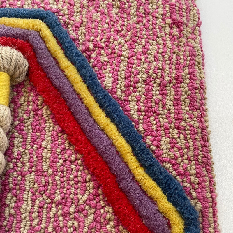 Vintage wool wall rug by Ewald Kröner for Schloss Hackhausen, Germany 1970s