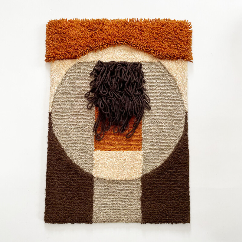 Vintage wool wall rug for Atelier für Teppichkunst, Germany 1970s