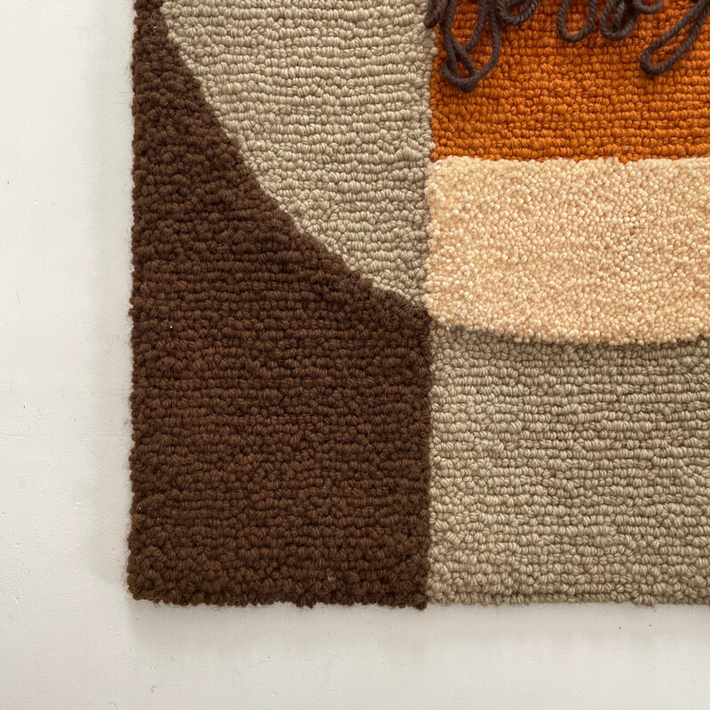 Vintage wool wall rug for Atelier für Teppichkunst, Germany 1970s