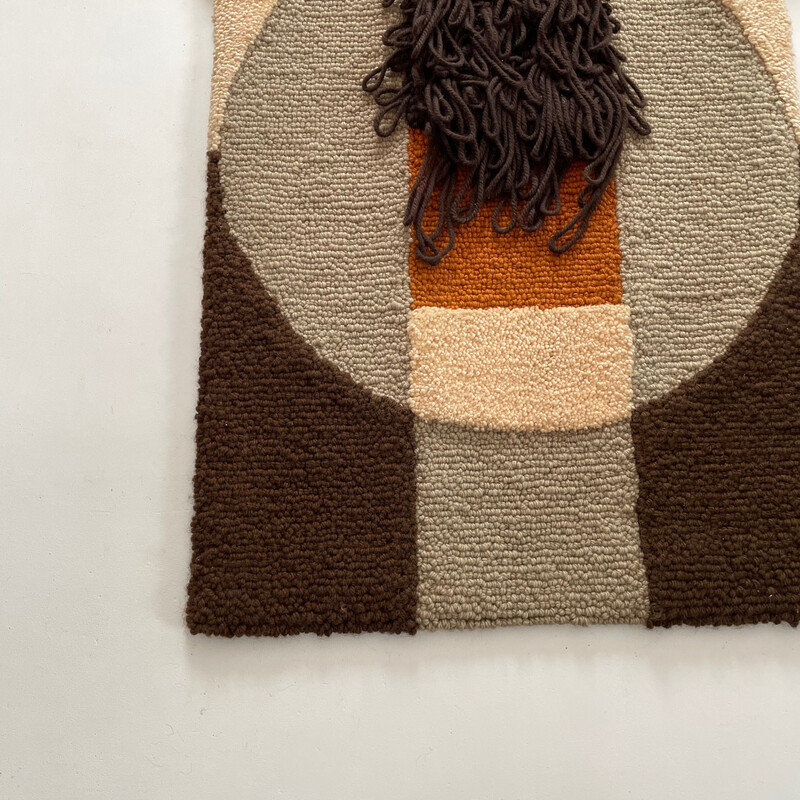 Vintage wool wall rug for Atelier für Teppichkunst, Germany 1970s