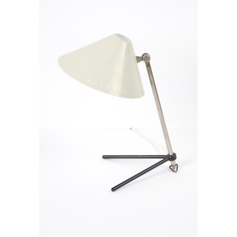 Lampe de bureau gris clair Pinocchio par Busquet pour Hala Zeist - 1950