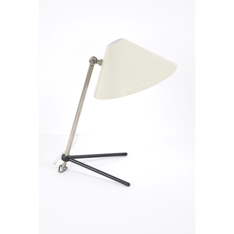 Pinocchio light grey desk lamp by Busquet for Hala Zeist - 1950s