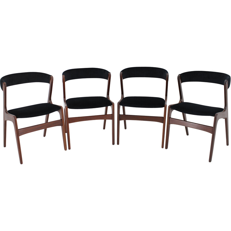 Ensemble de 4 chaises - velours