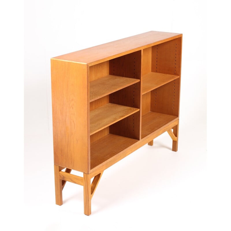 Vintage Danish Oak Bookcase by Børge Mogensen for FDB, 1960s