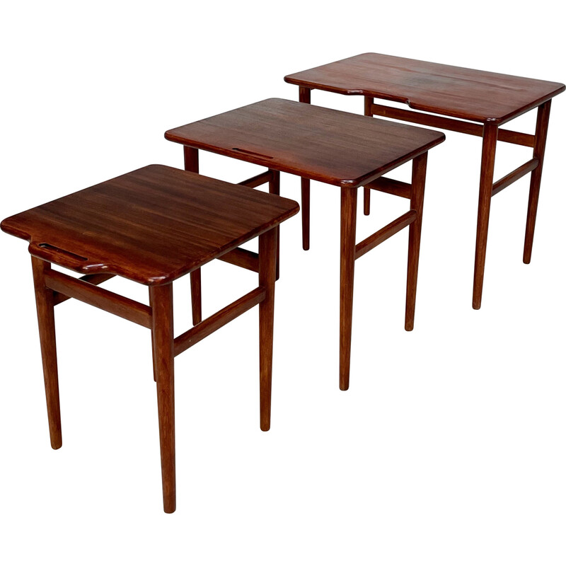 Vintage teak nesting tables by Kurt Østervig for Jason Møbler, Denmark 1960s