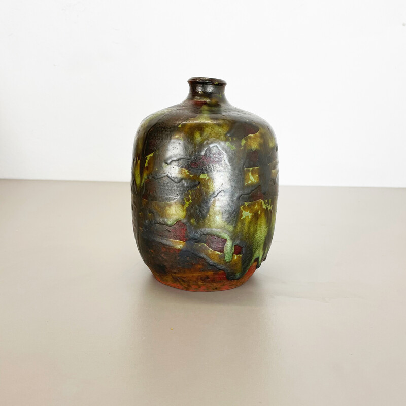 Vintage stoneware vase by Gerhard Liebenthron, Germany 1960s