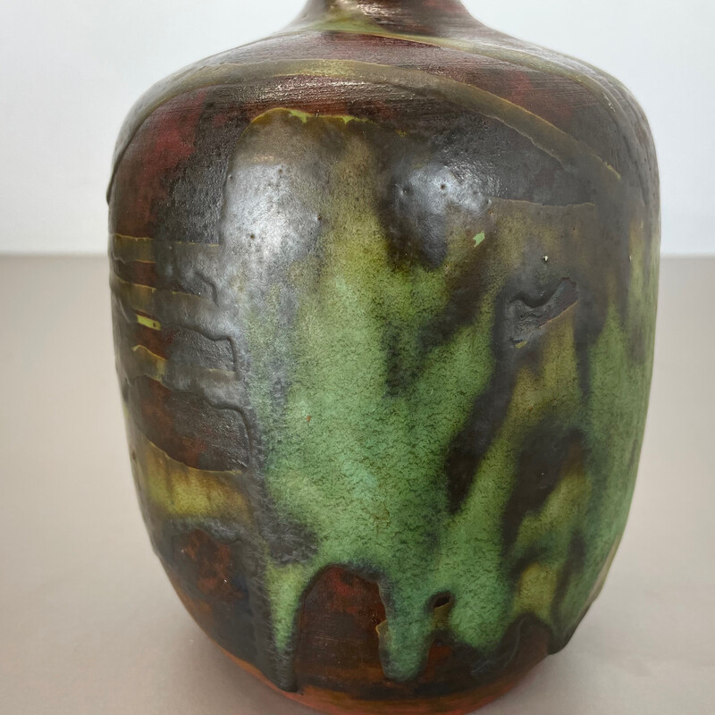 Vase aus Steingut von Gerhard Liebenthron, Deutschland 1960er Jahre