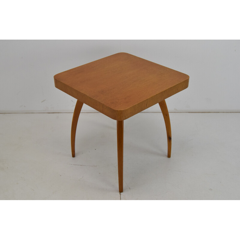 Mesa de centro Vintage Spider de madera de Jindrich Halabala, Checoslovaquia años 50