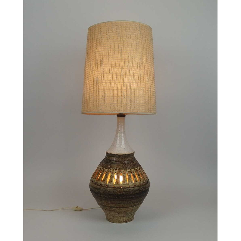 Vintage ceramic lamp by Georges Pelletier, France 1960s
