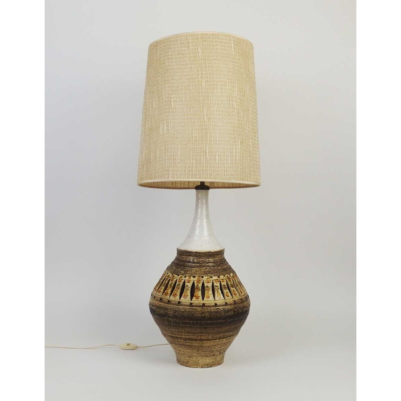 Lampe vintage en céramique par Georges Pelletier, France 1960