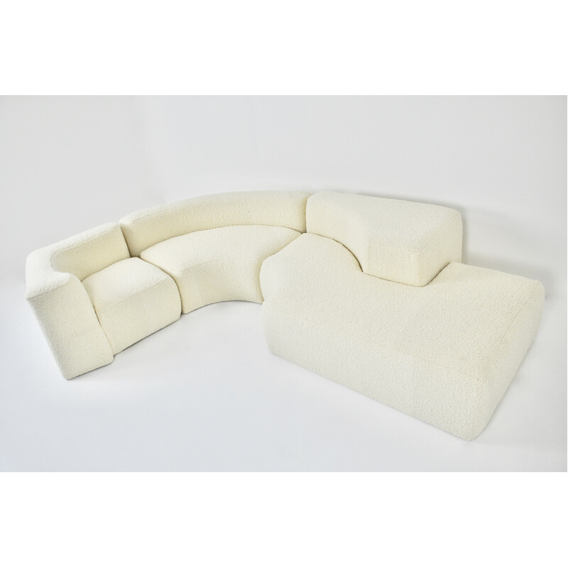 Vintage witte stoffen woonkamer set voor Stilwood, 1960