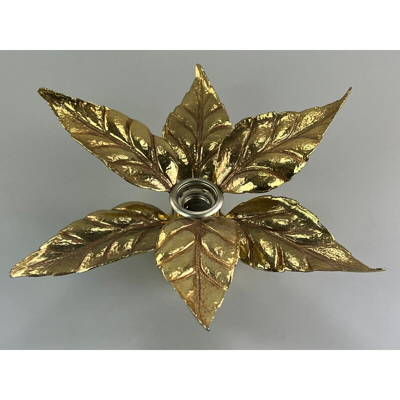 Vintage brass wall lamp by Willy Daro for Massive, 1960-1970s