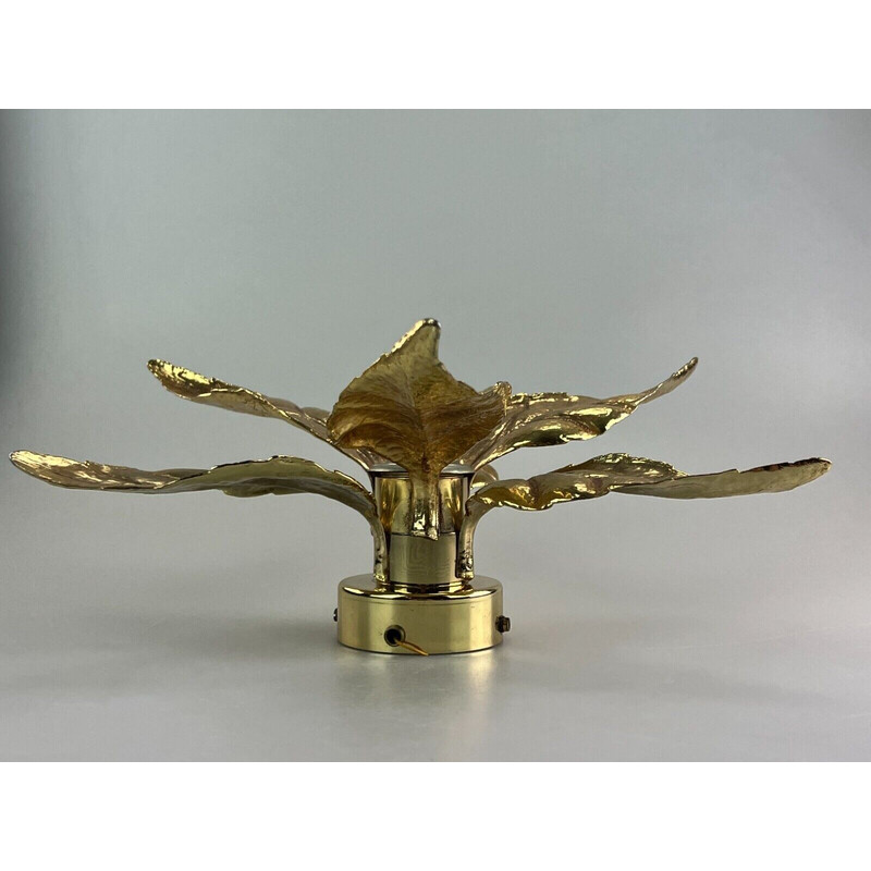 Vintage brass wall lamp by Willy Daro for Massive, 1960-1970s