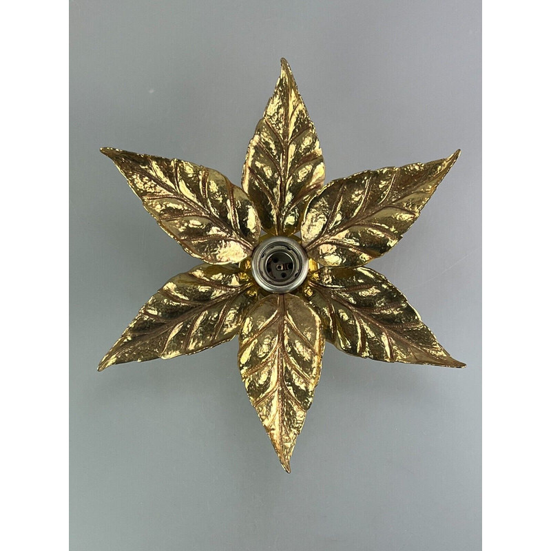 Vintage brass wall lamp by Willy Daro for Massive, 1960-1970s
