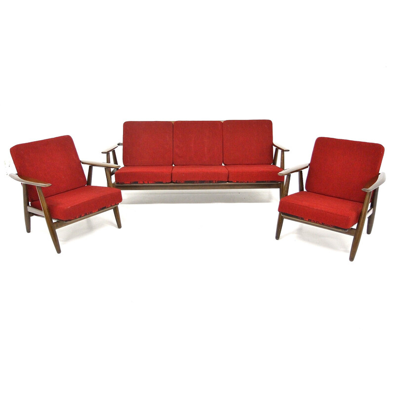 Vintage living room set "Cigar chair Ge 240" by Hans J. Wegner, Denmark 1960