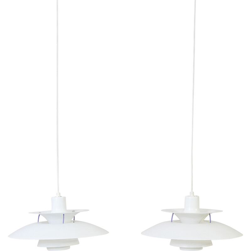 Pair of vintage Ph5 pendant lamps by Louis Henningesn for Louis Poulsen, 1958