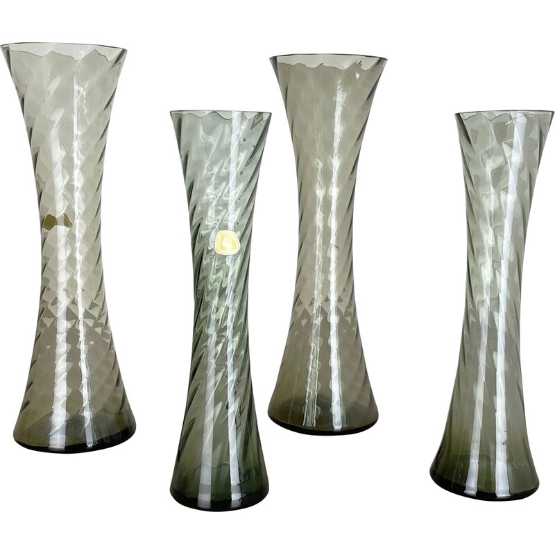 Ensemble de 4 vases en - verre allemagne 1960