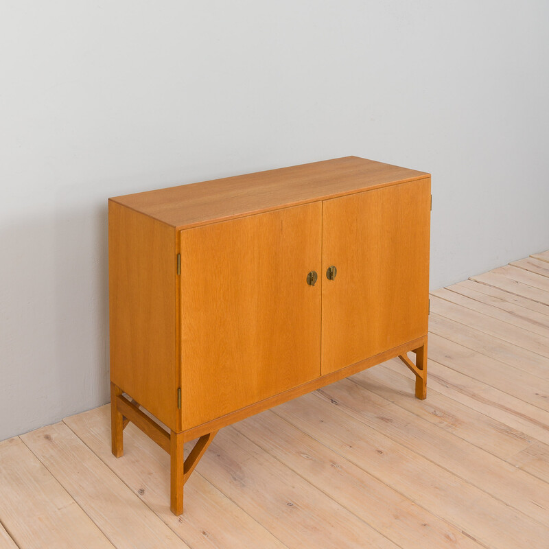 Vintage oakwood china cabinet model 232 by Børge Mogensen for Fdb, Denmark 1960s