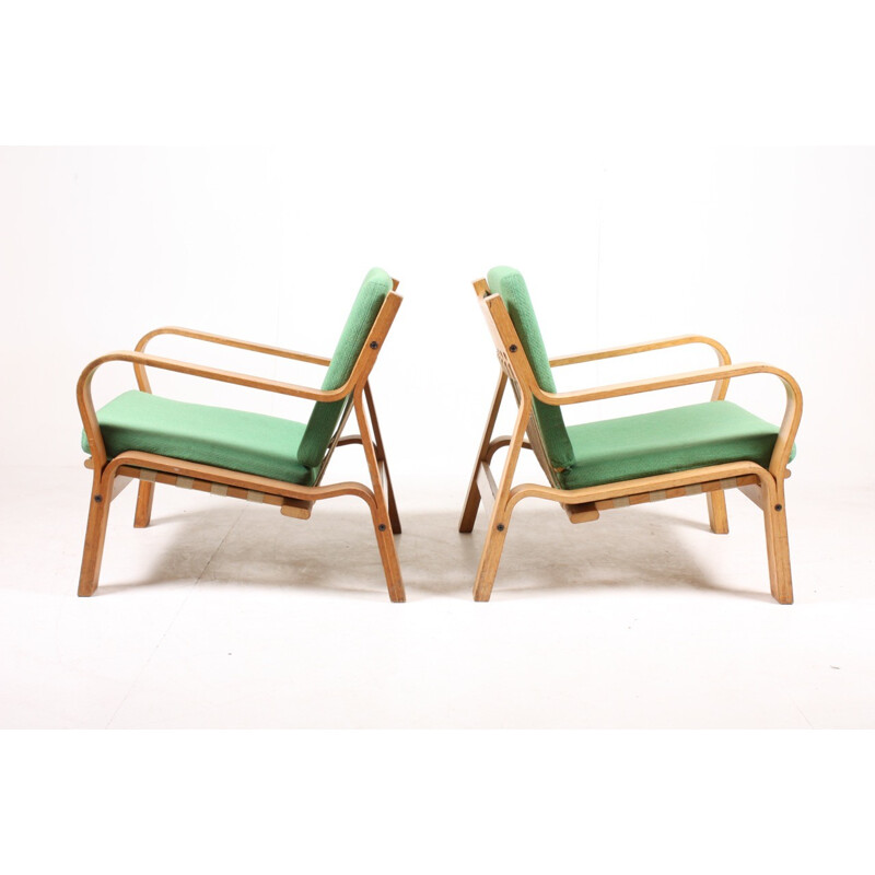 Set of 2 Danish Lounge Chairs by Hans Wegner for Getama - 1960s