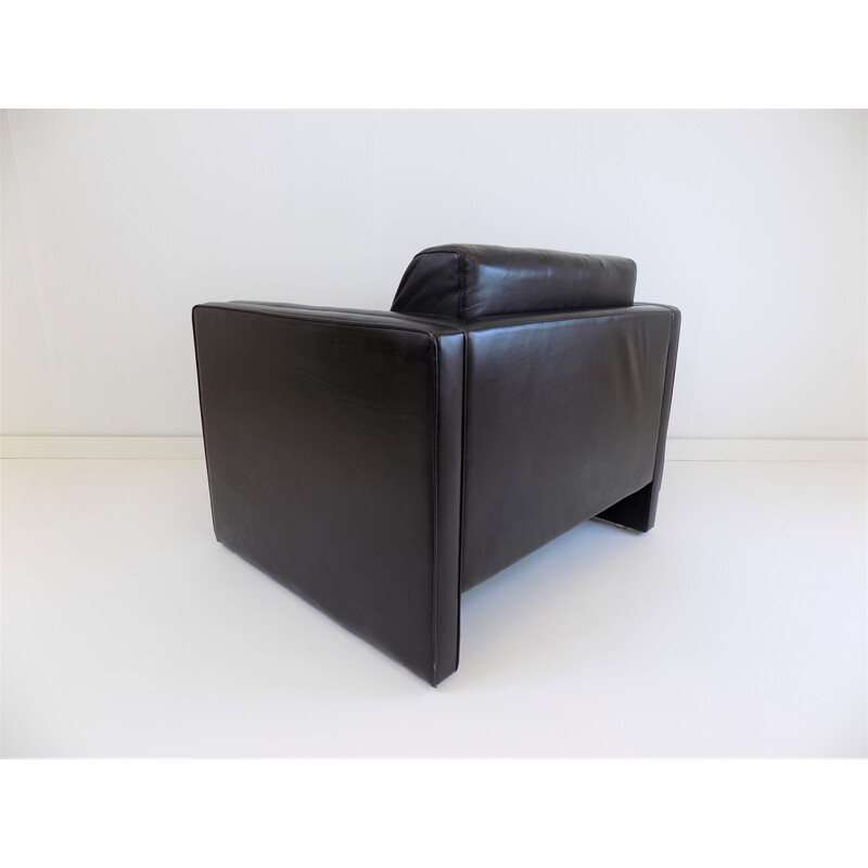 Vintage Studio Line leather armchair by Jürgen Lange for Walter Knoll, 1970s