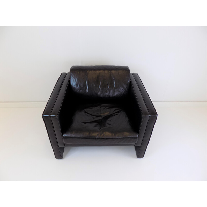 Vintage Studio Line leather armchair by Jürgen Lange for Walter Knoll, 1970s