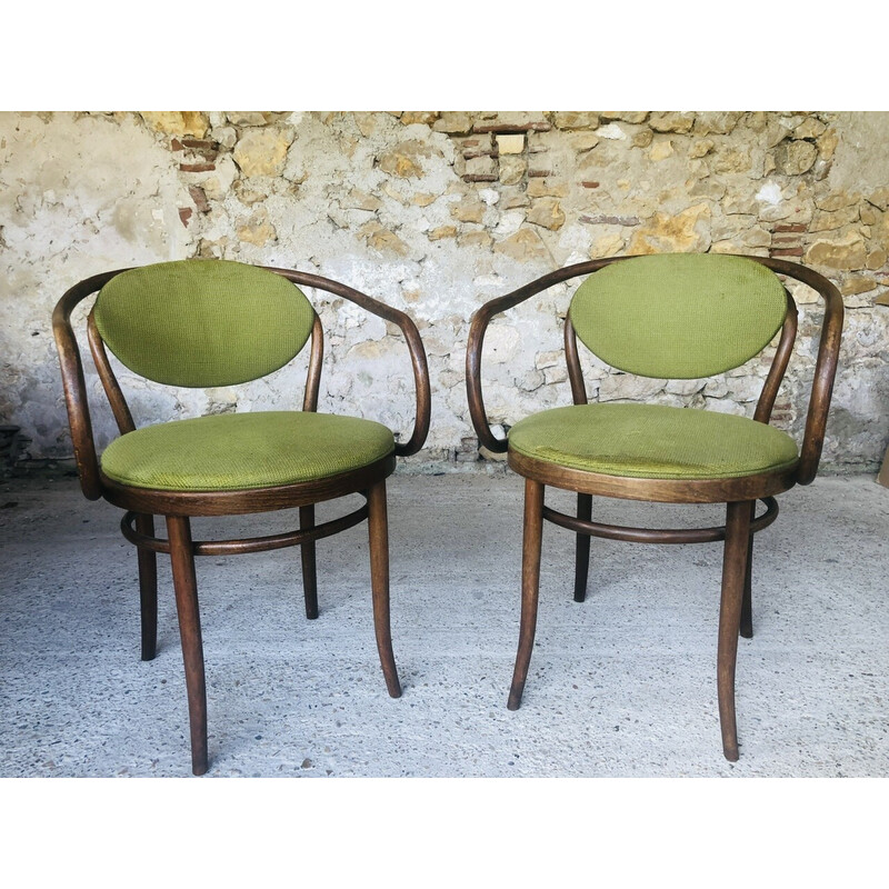 Pair of vintage 210 P chairs by Gebrüder Thonet for Ligna, 1960