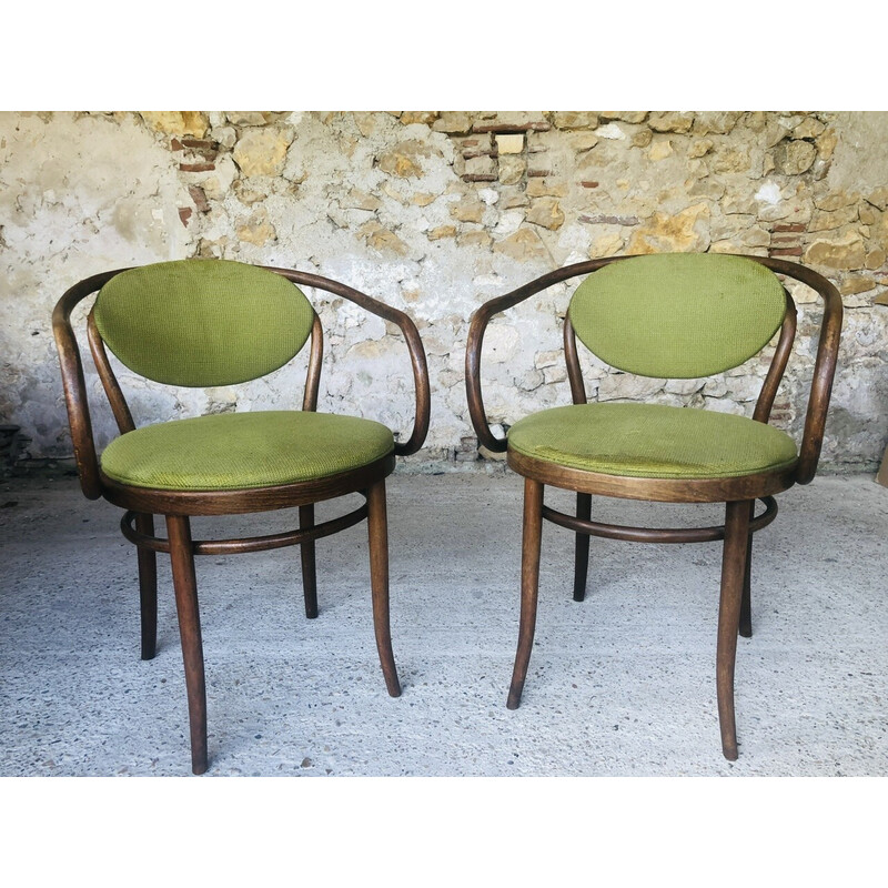 Paire de chaises vintage 210 P par Gebrüder Thonet pour Ligna, 1960