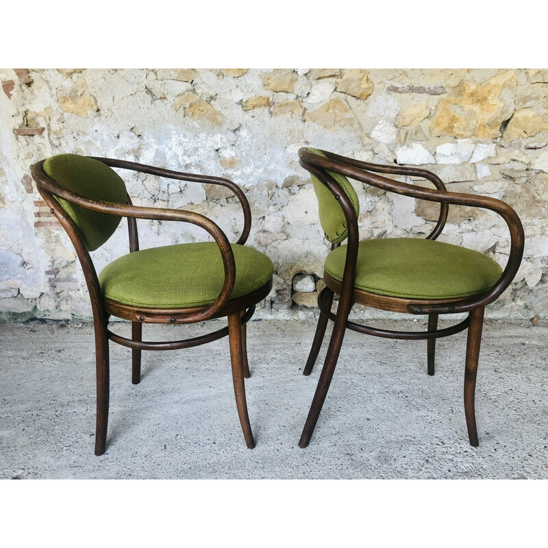 Pair of vintage 210 P chairs by Gebrüder Thonet for Ligna, 1960