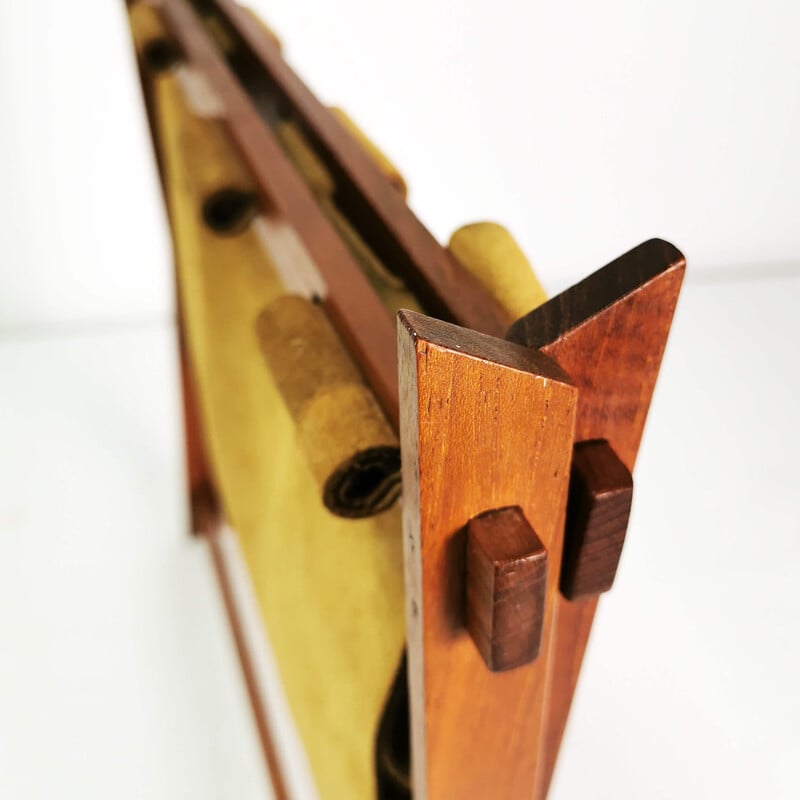 Vintage teak magazine rack, Denmark 1960s