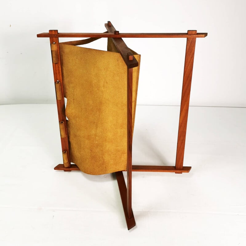 Vintage teak magazine rack, Denmark 1960s