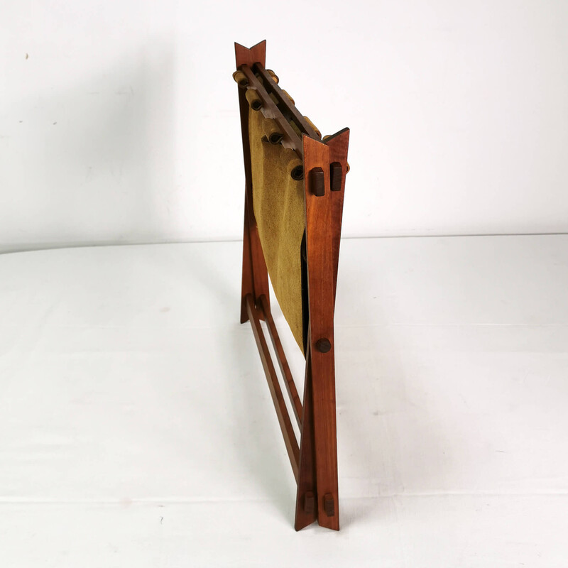 Vintage teak magazine rack, Denmark 1960s