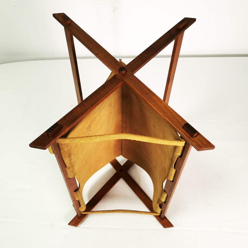 Vintage teak magazine rack, Denmark 1960s