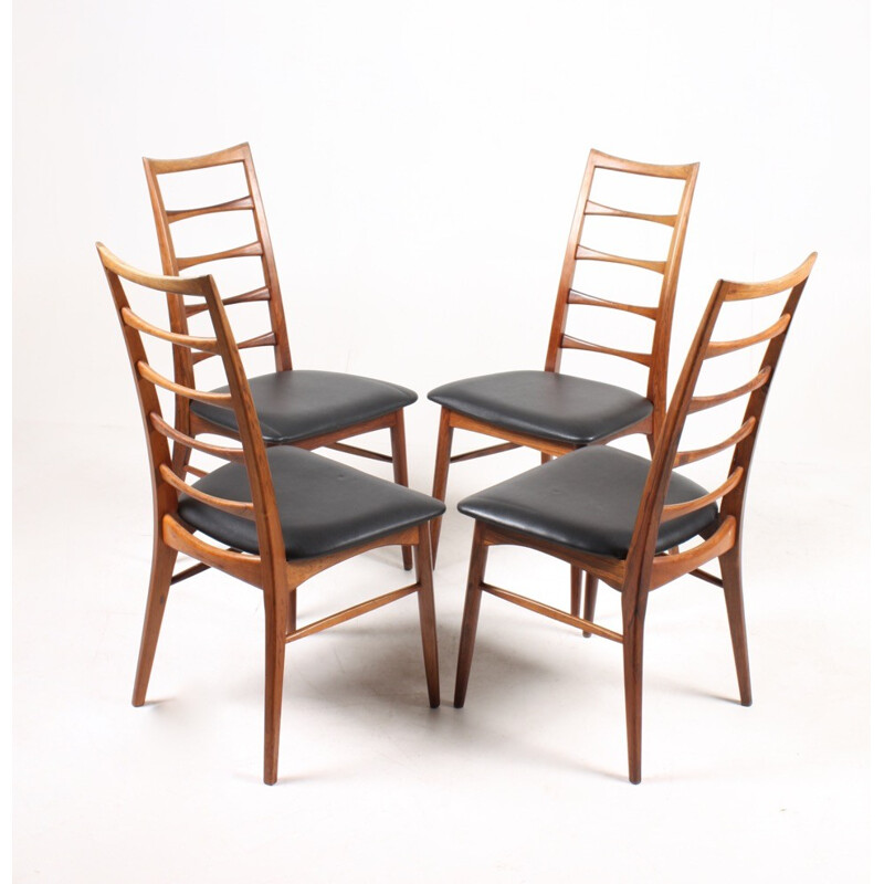 Set of 4 rosewood dining chairs by Niels Koefoed - 1960s