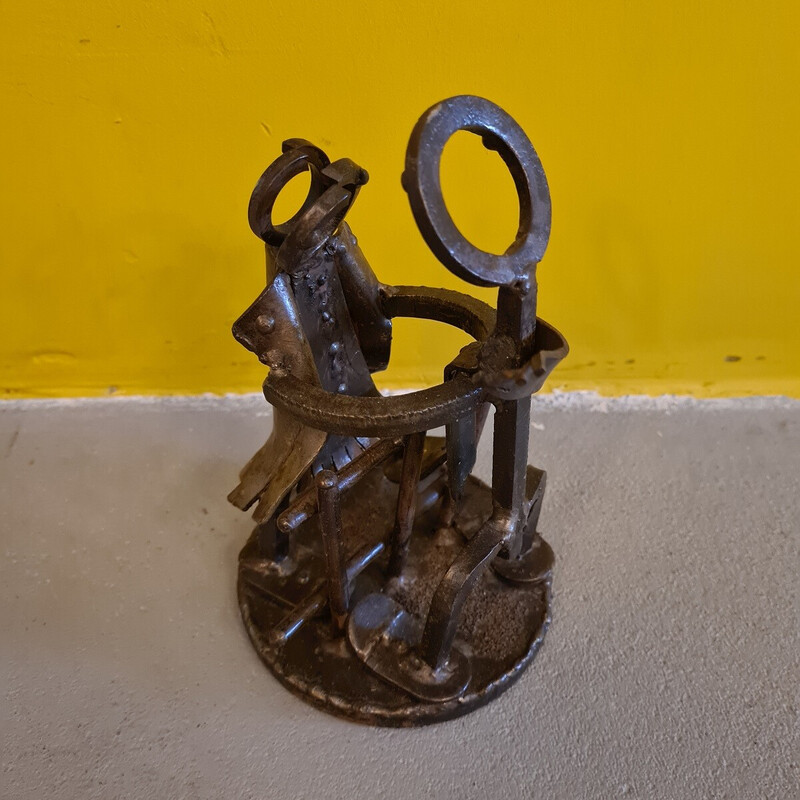 leef ermee Italiaans Schuine streep Vintage metalen kunstwerk door Blacksmith