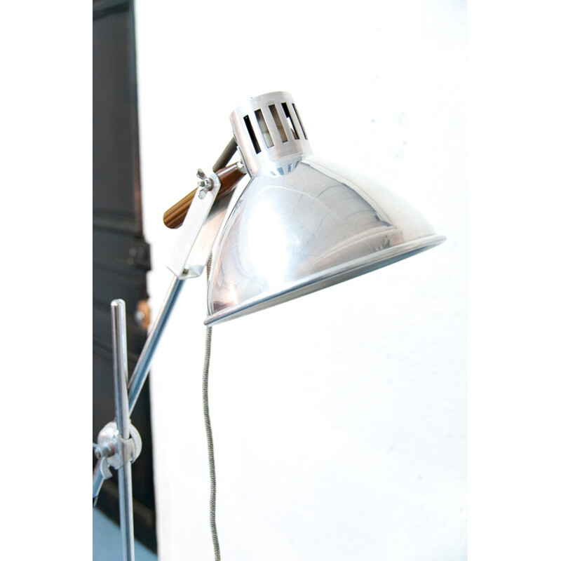 Vintage floor lamp in steel and bakelite - 1960s