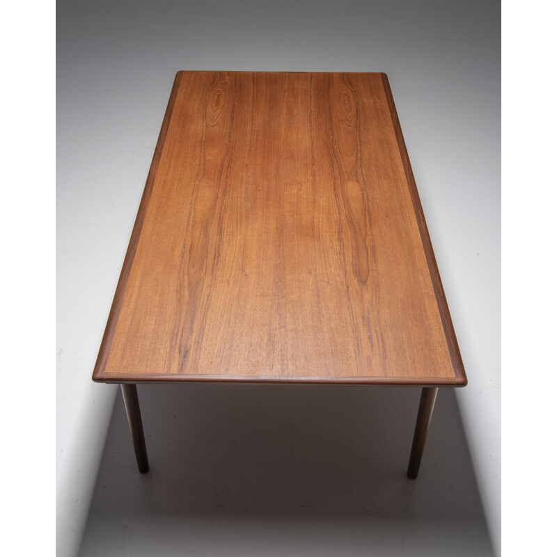 Vintage extendable dining table in teak by Johannes Andersen for Uldum Møbelfabrik, Denmark 1960s