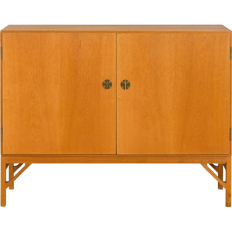 Vintage oakwood china cabinet model 232 by Børge Mogensen for Fdb, Denmark 1960s