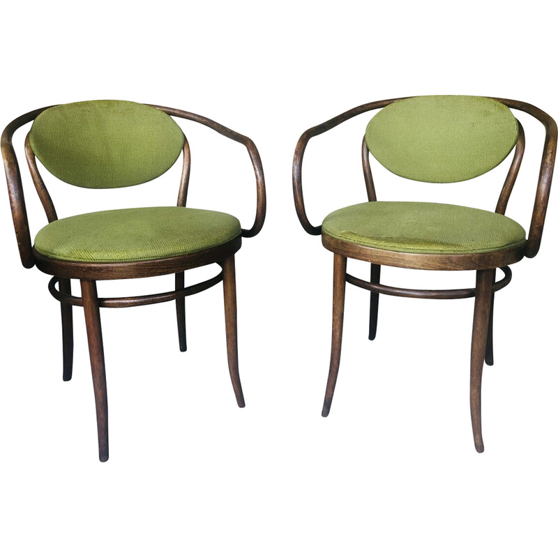 Par de cadeiras 210 P de Gebrüder Thonet para Ligna, 1960