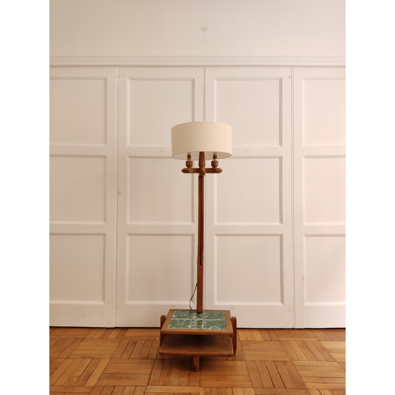 Vintage floor lamp by Guillerme and Chambron, France 1950s