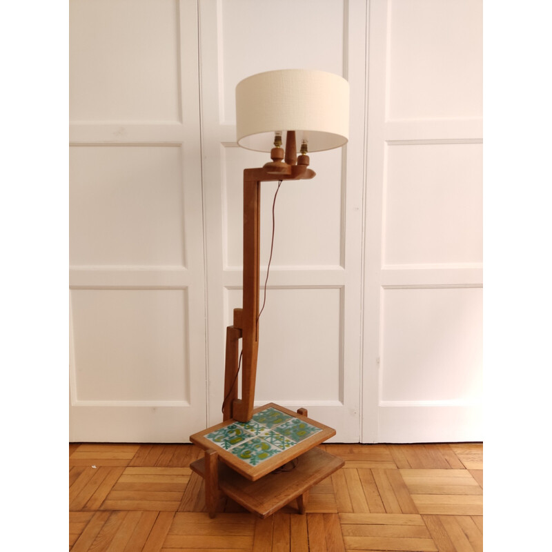 Vintage floor lamp by Guillerme and Chambron, France 1950s