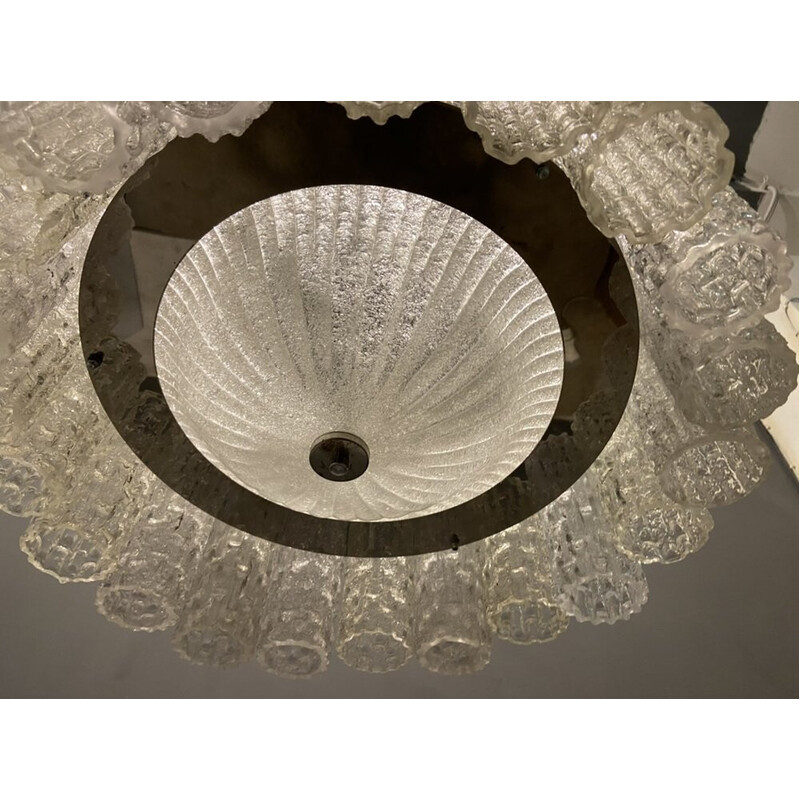 Lámpara de cristal de Murano de mediados de siglo de Toni Zuccheri, años 70
