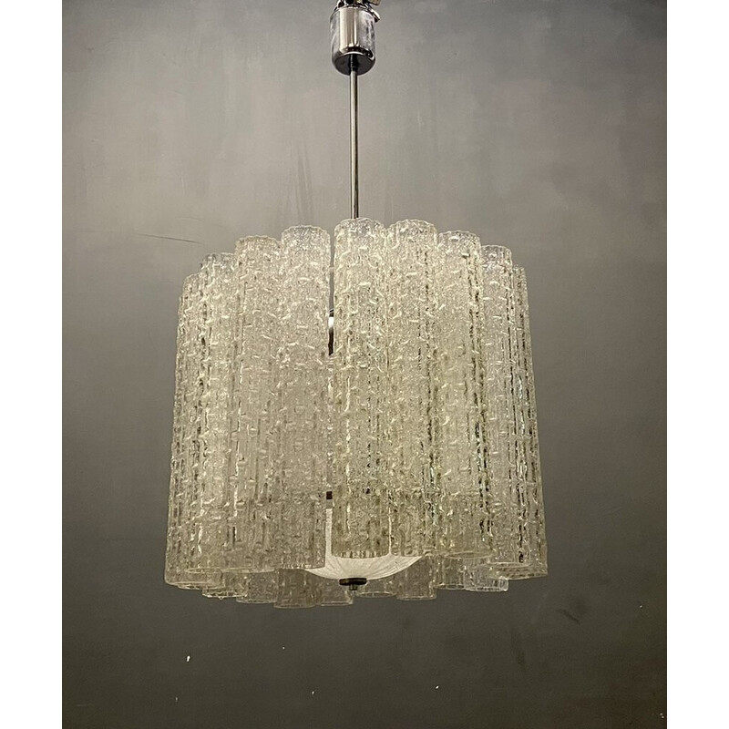 Lámpara de cristal de Murano de mediados de siglo de Toni Zuccheri, años 70